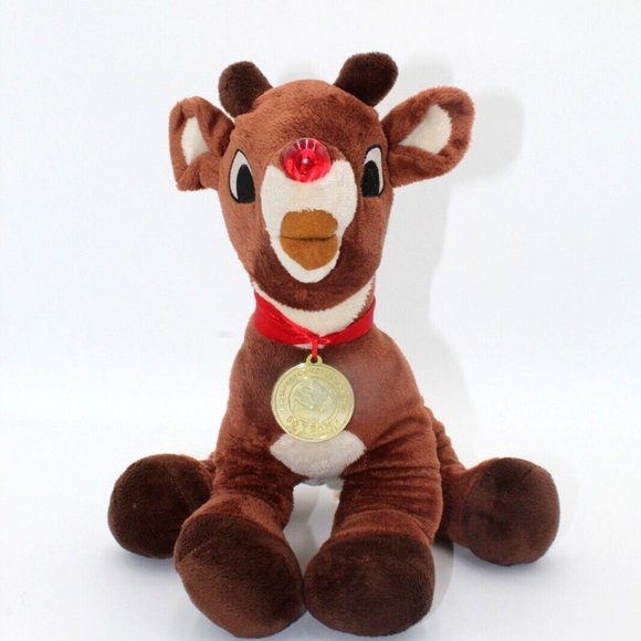 Dan Dee 50 Year Anniversary 14" Plush Rudolph The Red Nose Reindeer Sings Works - Picture 1 of 12
